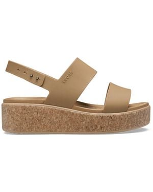 Crocs™ Brooklyn Low Wedge Cork Sandal - Black