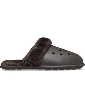 Crocs™ Classic Fuzz Scuff Babouche Dark Cocoa - Noir