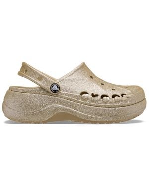 Crocs™ Baya Platform Glitter Sabots Femmes Chai - Noir