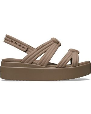 Crocs™ Brooklyn Low Wedge Knot Sandal - Black