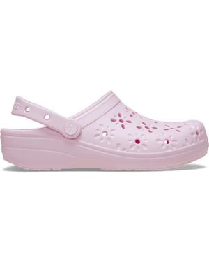 Crocs™ Classic Floral Cut-Out Clog - Black