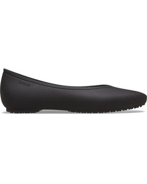 Crocs™ On The Clock Work Flat - Black