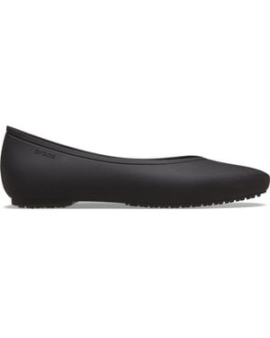 Crocs™ On The Clock Work Flat - Black