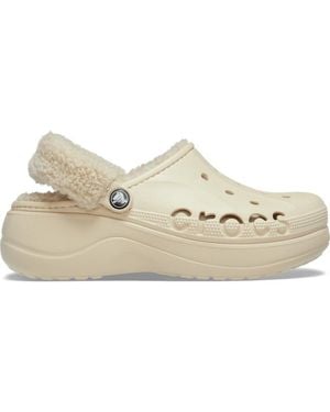 Crocs™ | damen | baya platform fuzz strap lined | clogs | | 41 - Schwarz