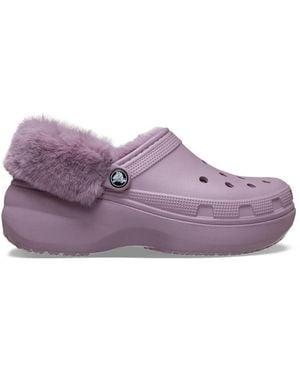 Crocs™ | damen | classic platform fuzz lined | clogs | | 41 - Lila