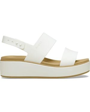 Crocs™ Brooklyn Low Wedge Matte Wrap Sandal - Black
