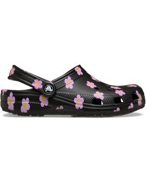 Crocs™ Classic Flower Clog - Black