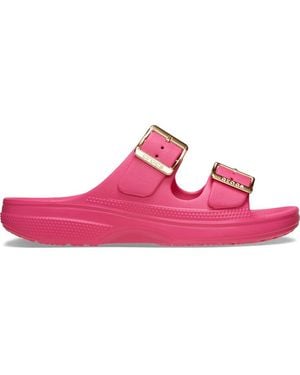 Crocs™ Metallic Buckle Saturday Sandal - Black