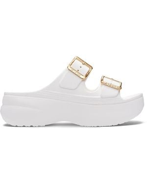 Crocs™ Saturday Platform Metallic Buckle Sandal - Black