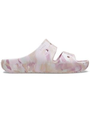 Crocs™ Classic Marbled Sandal V2; Quartz Multi - Black
