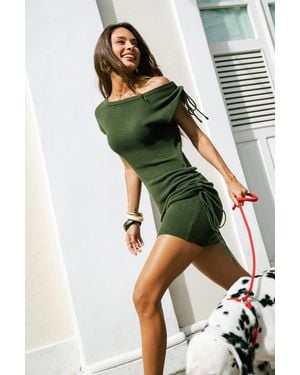 CUPSHE Vestido De Punto Verde Take Sides