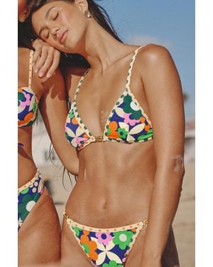 CUPSHE Mission Bay Cruise Bloemenbikini Set - Blauw