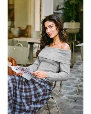 CUPSHE De Grijze Trui Aan De Andere Kant - Grijs