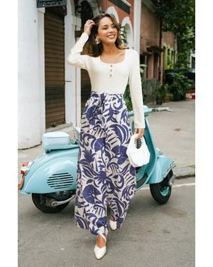 CUPSHE Me Time Tropische Jumpsuit - Blauw