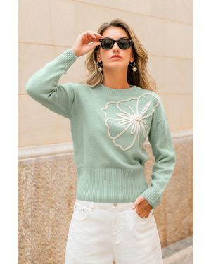 CUPSHE Suéter Floral De Clover Club - Verde