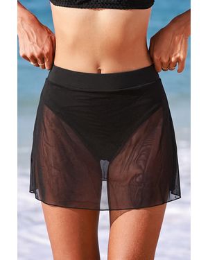 CUPSHE Falda De Baño Negra Change Of Plans - Negro