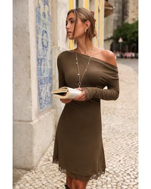 CUPSHE Minivestido True To Me - Neutro