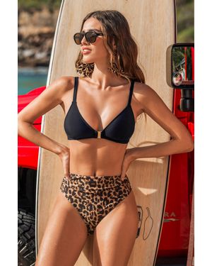 CUPSHE Cat Cove Bikini Set Met Dierenprint - Rood