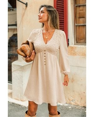 CUPSHE Minivestido Con Estampado De Flores Secas - Neutro