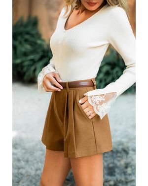 CUPSHE Pantaloncini Arancioni Dal Taglio Pulito - Verde