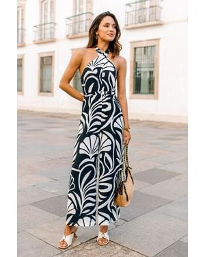 CUPSHE Mono Tropical De Dockside Drive - Negro
