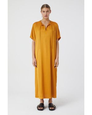 Closed Tunic Maxi Dress - Metallic