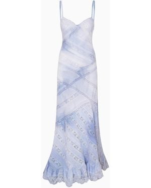 knee length dresses for ladies Minka Stripe Hand Dye Lace Maxi Dress- Women's Designer Luxury Dresses