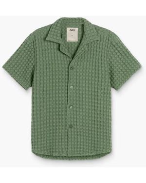 Oas Waffle Cuba Shirt - Green
