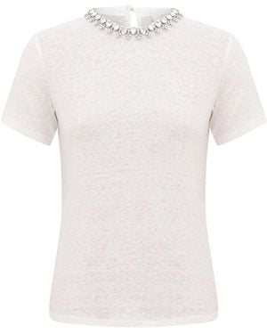 Zimmermann Embellished Tee - White
