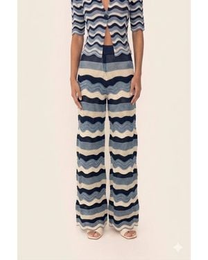 AZULU Martina Pant Stripe - Blue