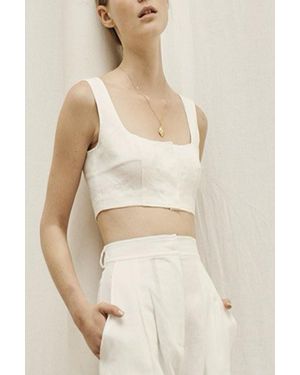 LeKasha Jirja Linen Crop Top (Final Sale) - Natural