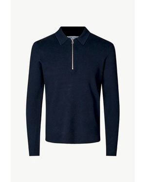 Samsøe & Samsøe Guna Turtleneck Zip 10490 - Blue