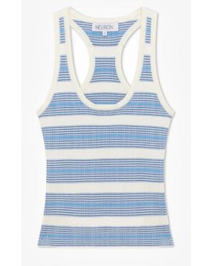 Hevron Stripe Tank - Blue