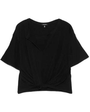 R13 Twisted Front Tee - Black
