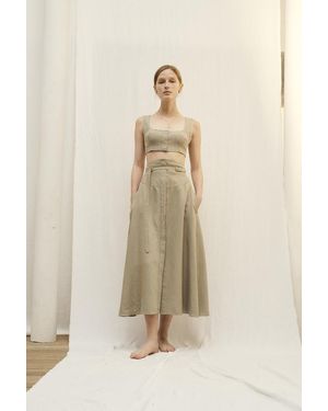 LeKasha Jirja Linen Crop Top (Final Sale) - Natural