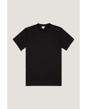 Sunspel Heavyweight T‑Shirt - Black