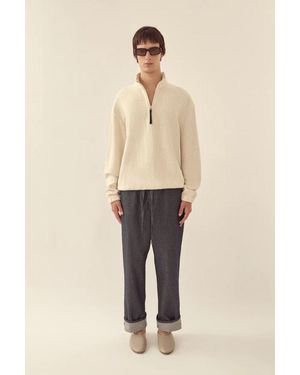 Commas Textured Cotton Pullover - Natural