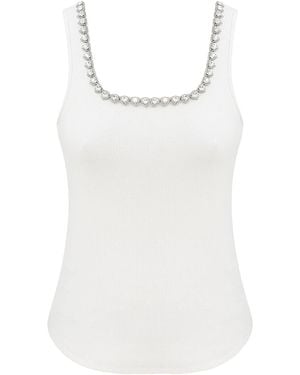 Zimmermann Embellished Tank - White