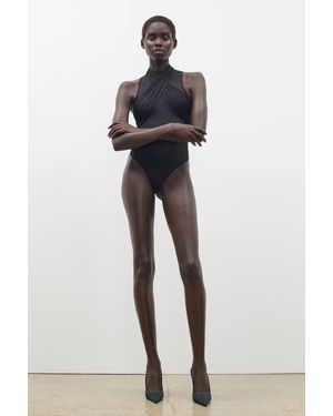 Wardrobe NYC Translucent Tank Bodysuit - Black