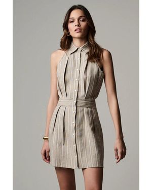 Hevron Domino Dress (Final Sale) - Brown