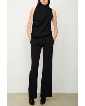 Brandon Maxwell The Lina Cowl Neck Top - Black