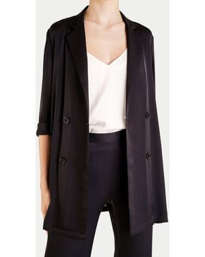 CHARLOTTA GANDOLFO Silk Suit Jacket - Black