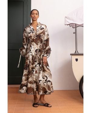 ALÉMAIS Otis Shirtdress - Brown