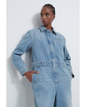 Loulou de Saison Panay Denim Jumpsuit (Final Sale) - Blue