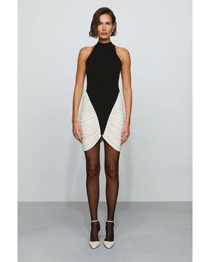 Et Ochs Atticus Knit Combo Mini Dress - Black