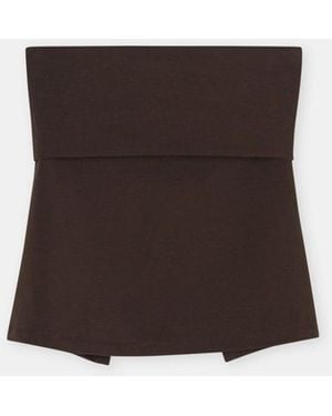 Closed Peplon Top - White