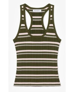 Hevron Stripe Tank - Green