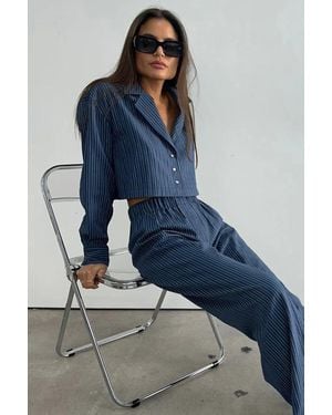 Kimberly Taylor Cabana Cropped Shirt - Blue