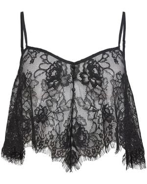 Fleur du Mal Juliet Lace Flutter Cami - Black