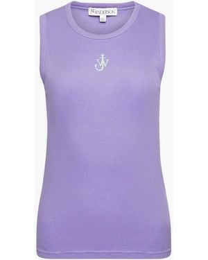JW Anderson Anchor Embroidery Vest (Final Sale) - Purple